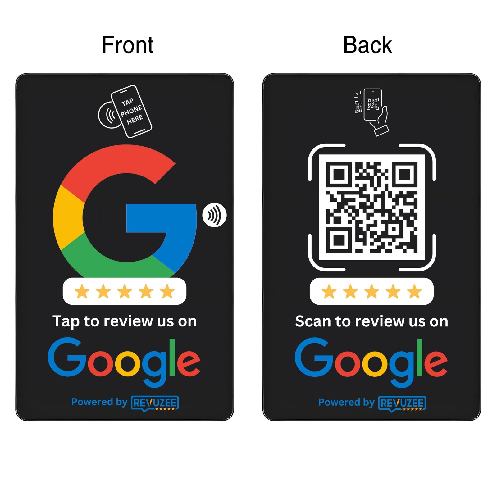 Revuzee Review Tap For Google 10 Nfc And Custom Qr Code Sign For Analytics And