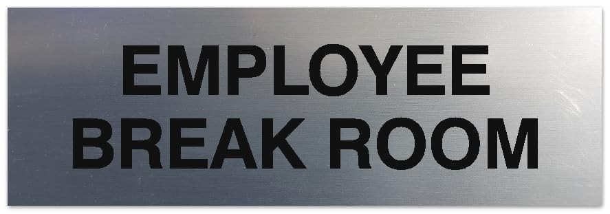Basic Employee Break Room Sign | Easy Installation | Durable Wall or Door Sig…