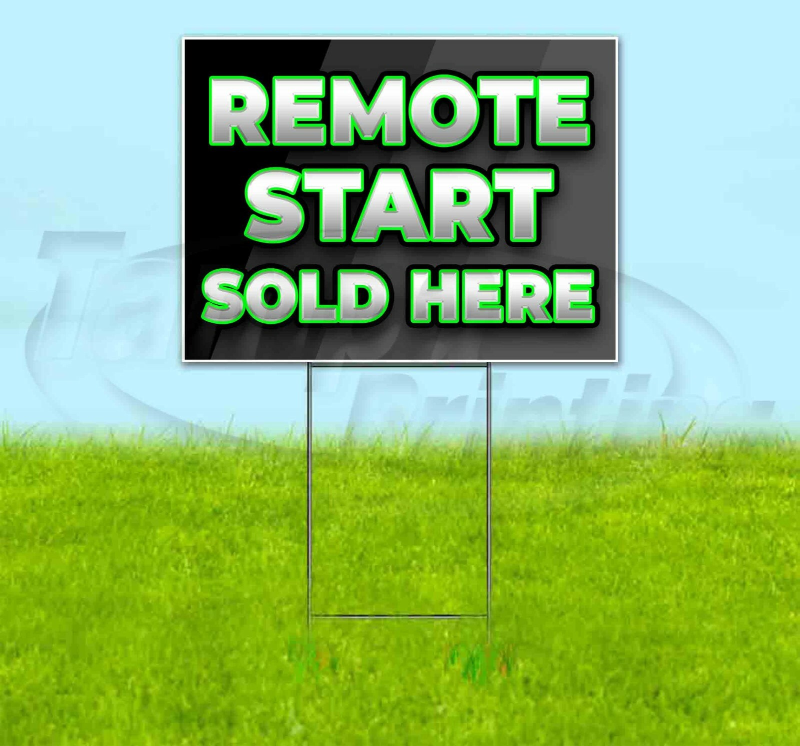 REMOTE START SOLD HERE Yard Sign Corrugated Plastic Bandit Lawn Decorations USA