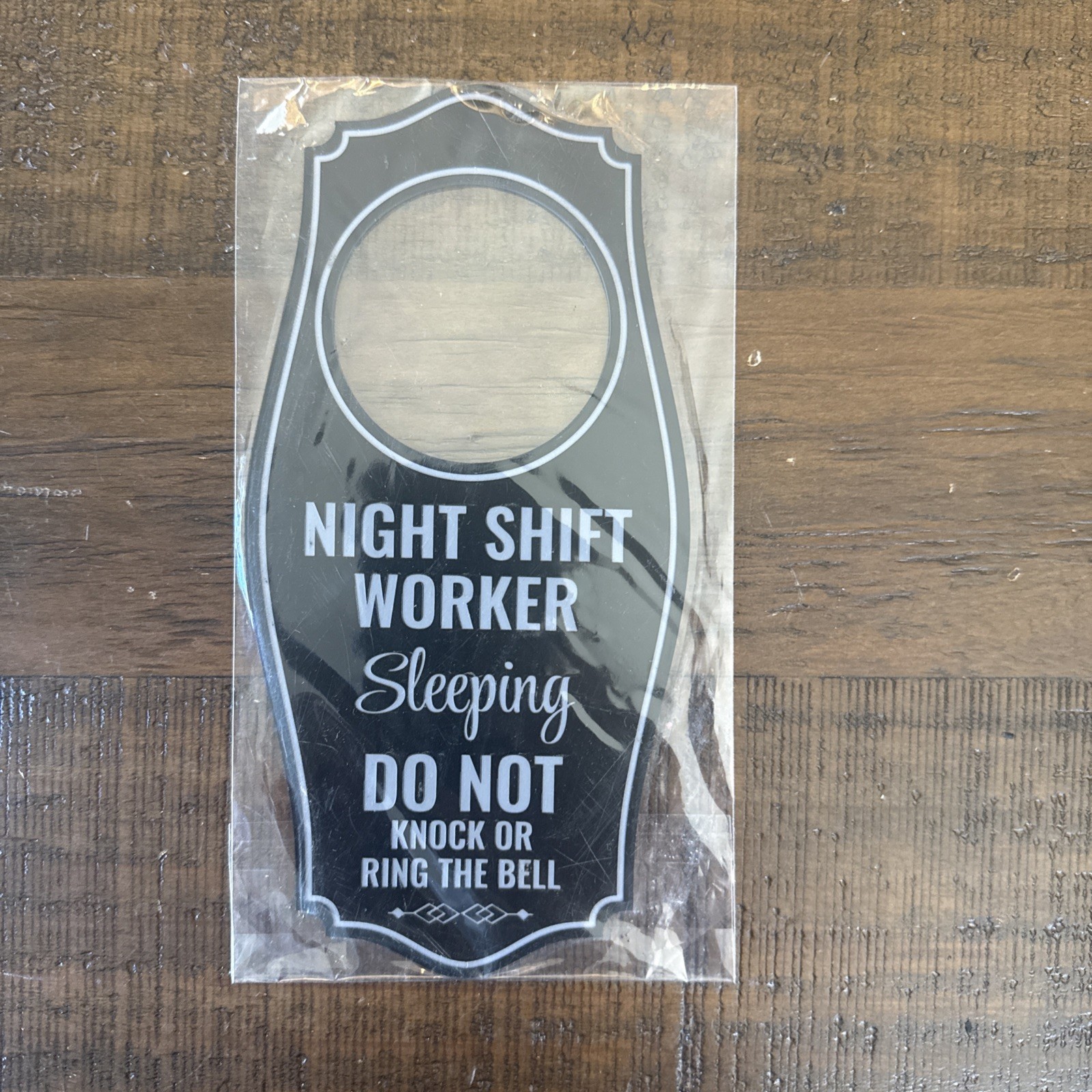 Night Shift Worker Sleeping Do Not Knock Or Ring The Bell Door Hanger 4&Prime; x 8&Prime;