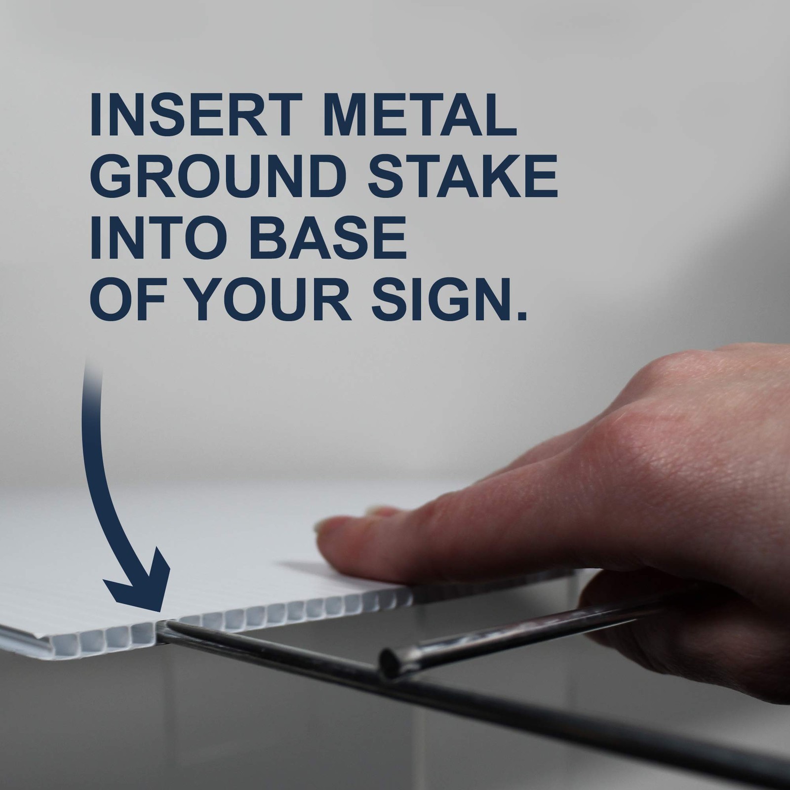 HeadLine Sign – Blank Yard Sign and H-Frame Ground Stake Sign Holder Set, Whi…