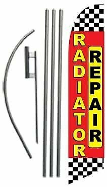 Radiator Repair 15ft Feather Banner Swooper Flag Kit – INCLUDES 15FT POLE KIT…