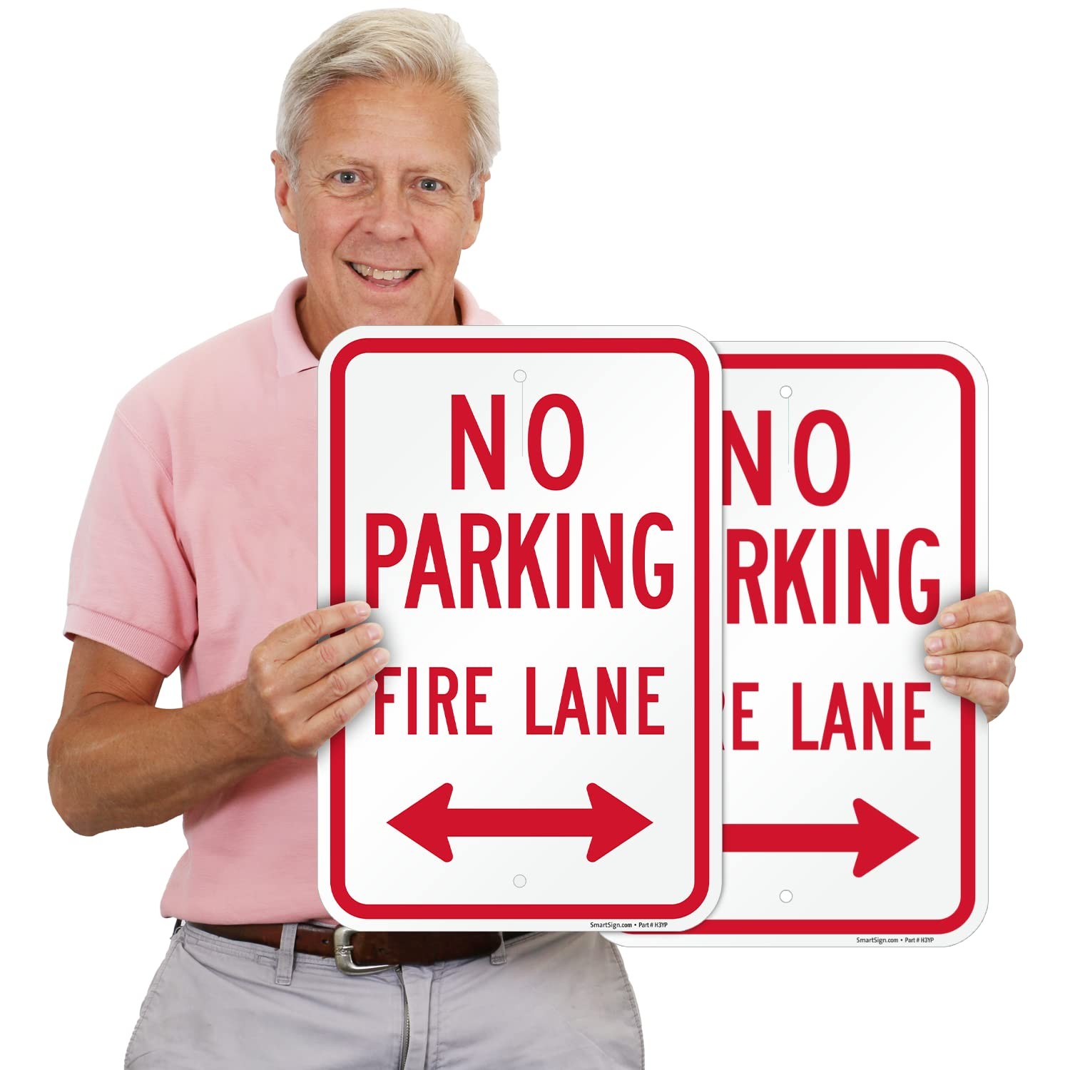 Colorado Fire Lane No Parking Sign with Bidirectional Arrow 2 Pack, 18 x 12 …