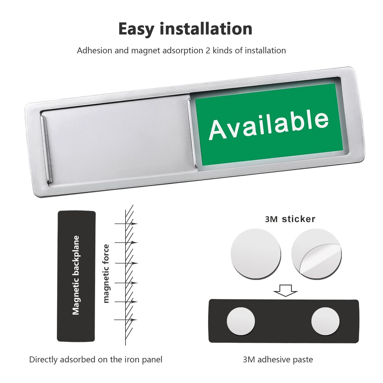 Privacy Sign, in Use/Available for Home Office Restroom Conference Hotels Hos…