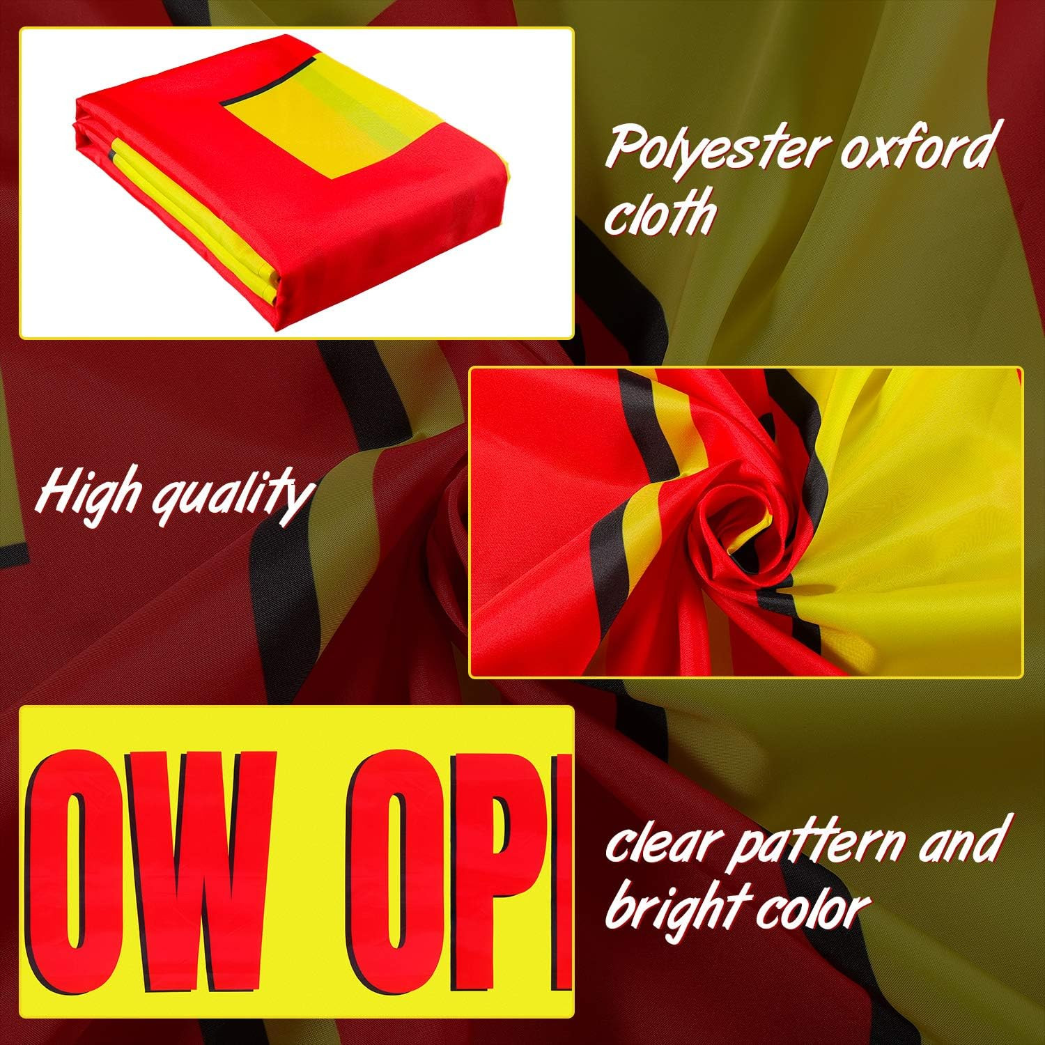 Large Now Open Banner Outdoor Indoor Signs Polyester Oxford Cloth Now Open Sign