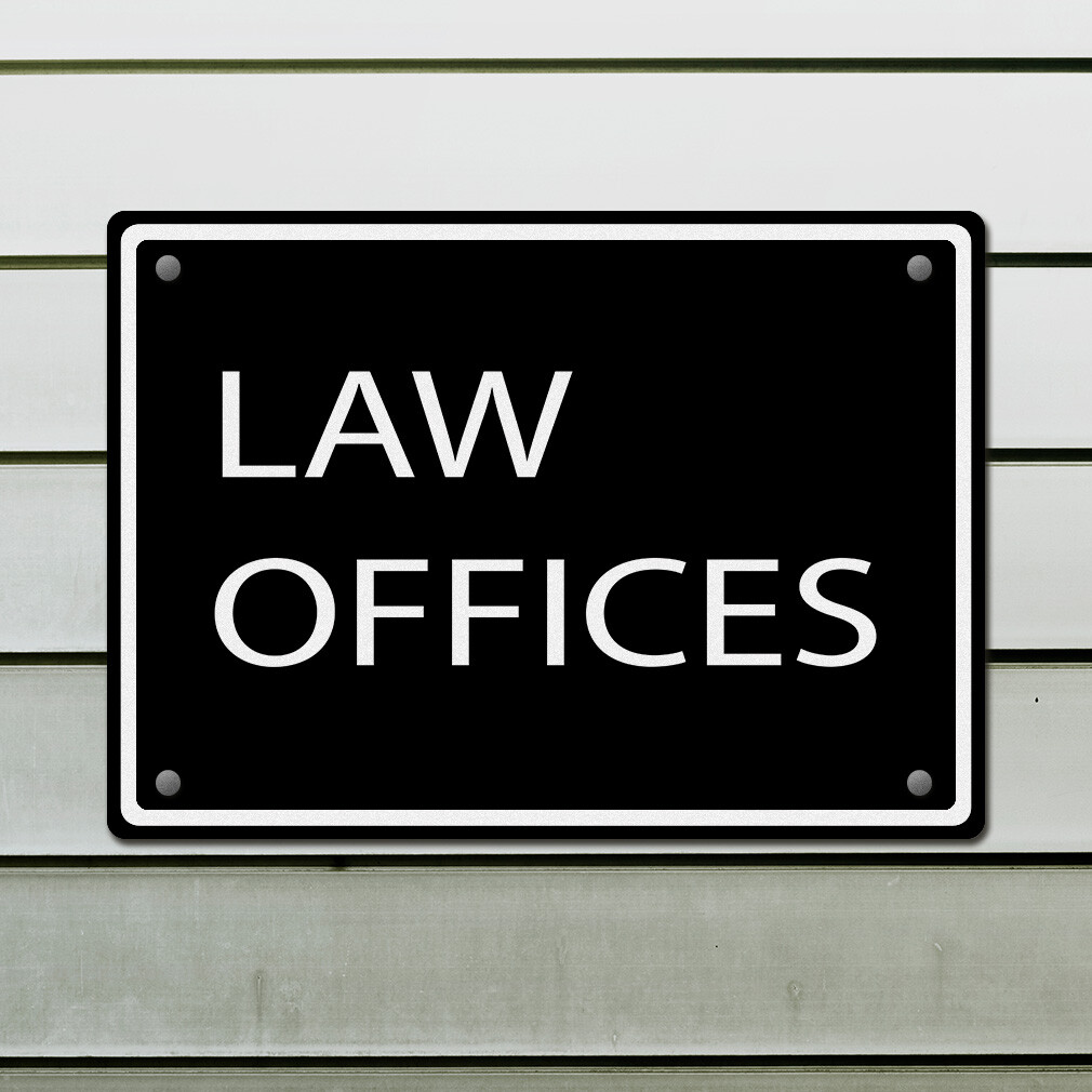 Horizontal Metal Sign Law Offices Business Weatherproof Street Signage