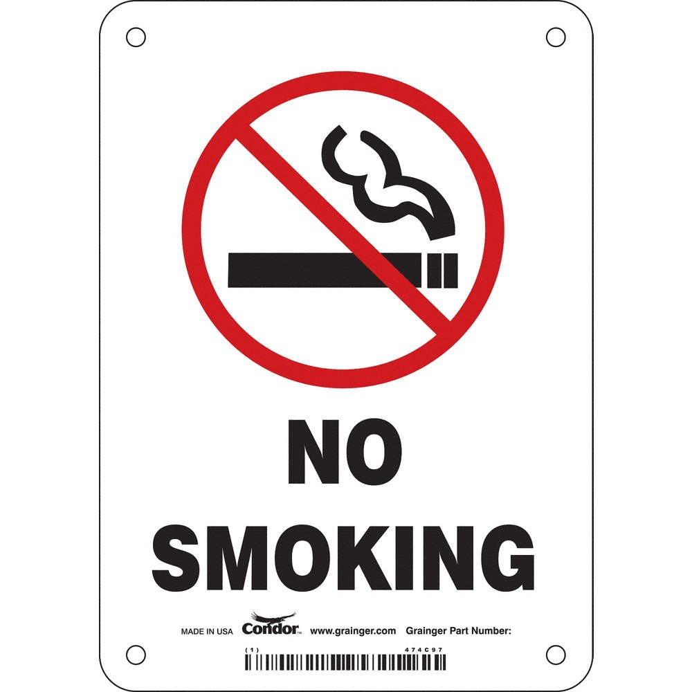 CONDOR 474C97 Safety Sign,7 in x 5 in,Aluminum 474C97
