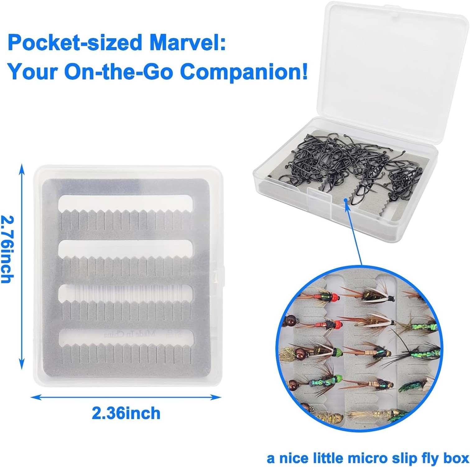 Eupheng 100pcs Barbless Fly Fishing Hooks Catch & Release Dry Nymph Shrimp Pu…