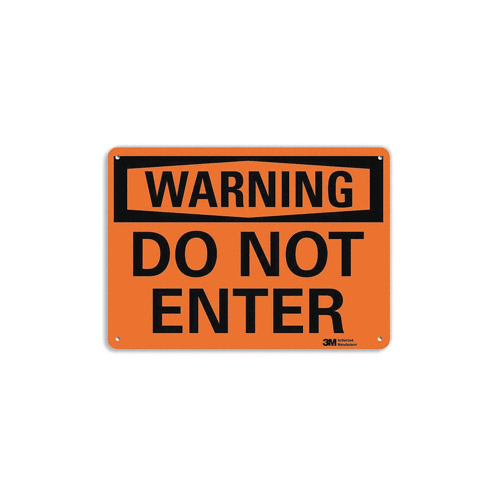 LYLE U6-1056-NA_10x7 Warning Sign,7 in x 10 in,Aluminum 464M73