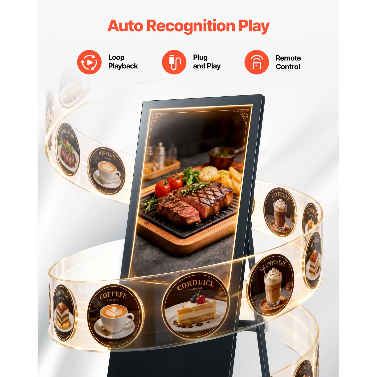Uimoso 32-Inch Indoor Digital Signage Floor Stand Advertising Display with LCD