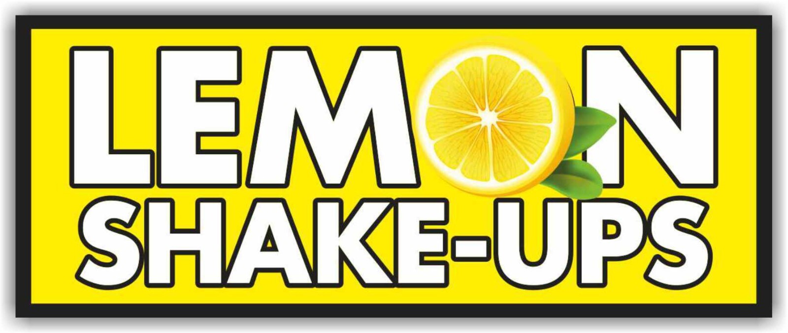 LEMON SHAKE-UPS Advertising Banner Vinyl Mesh Sign FRESH SQUEEZED Juice Drink
