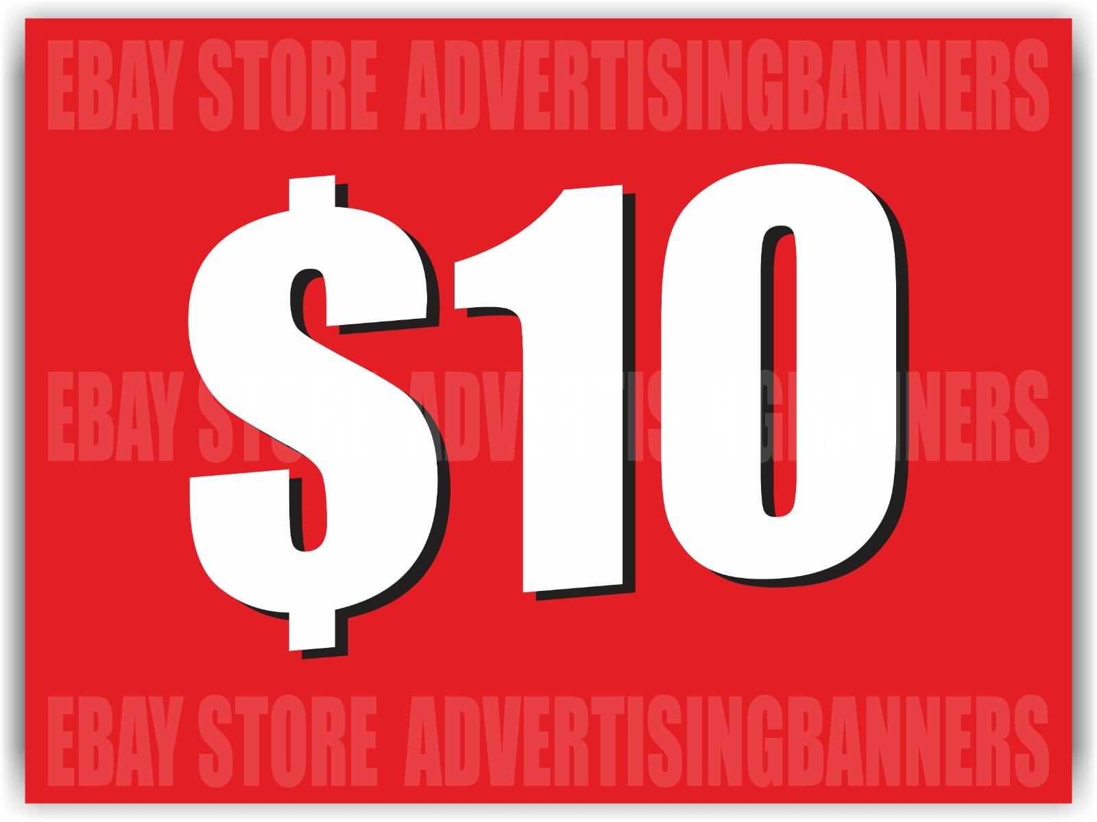 $10 Yard Sign with H-Stakes Lawn Sign SALE Discount Clearance Fixed Price Shop