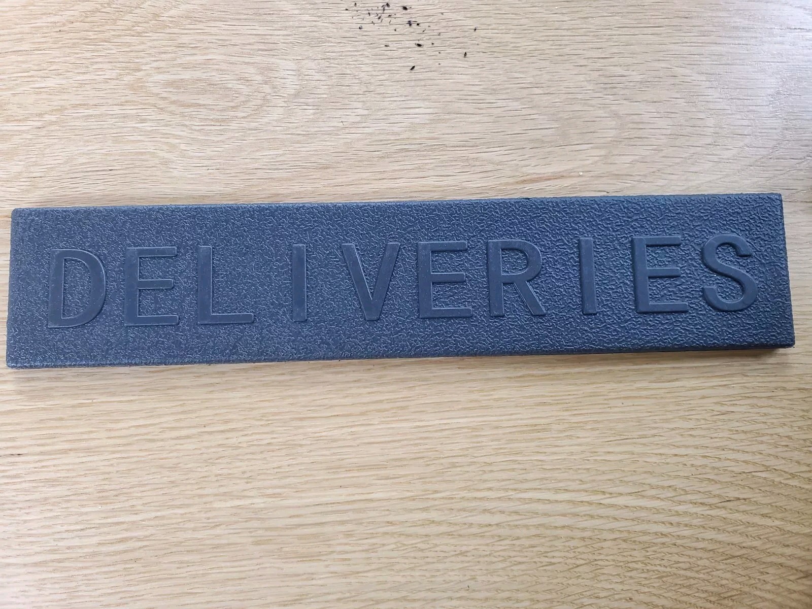 All Weather 12 3/4&Prime;x 2 1/2&Prime; Deliveries Sign With 1 1/4&Prime; Letters