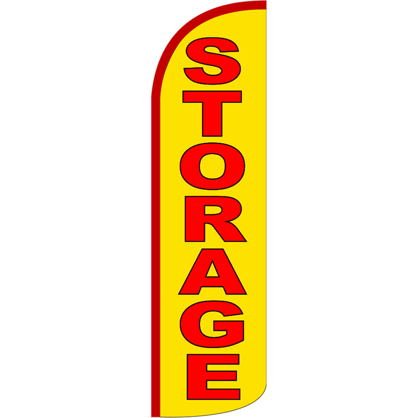 Storage Yellow 3 ft X 11 1/2 ft Windless Swooper Flag (Flag Only)