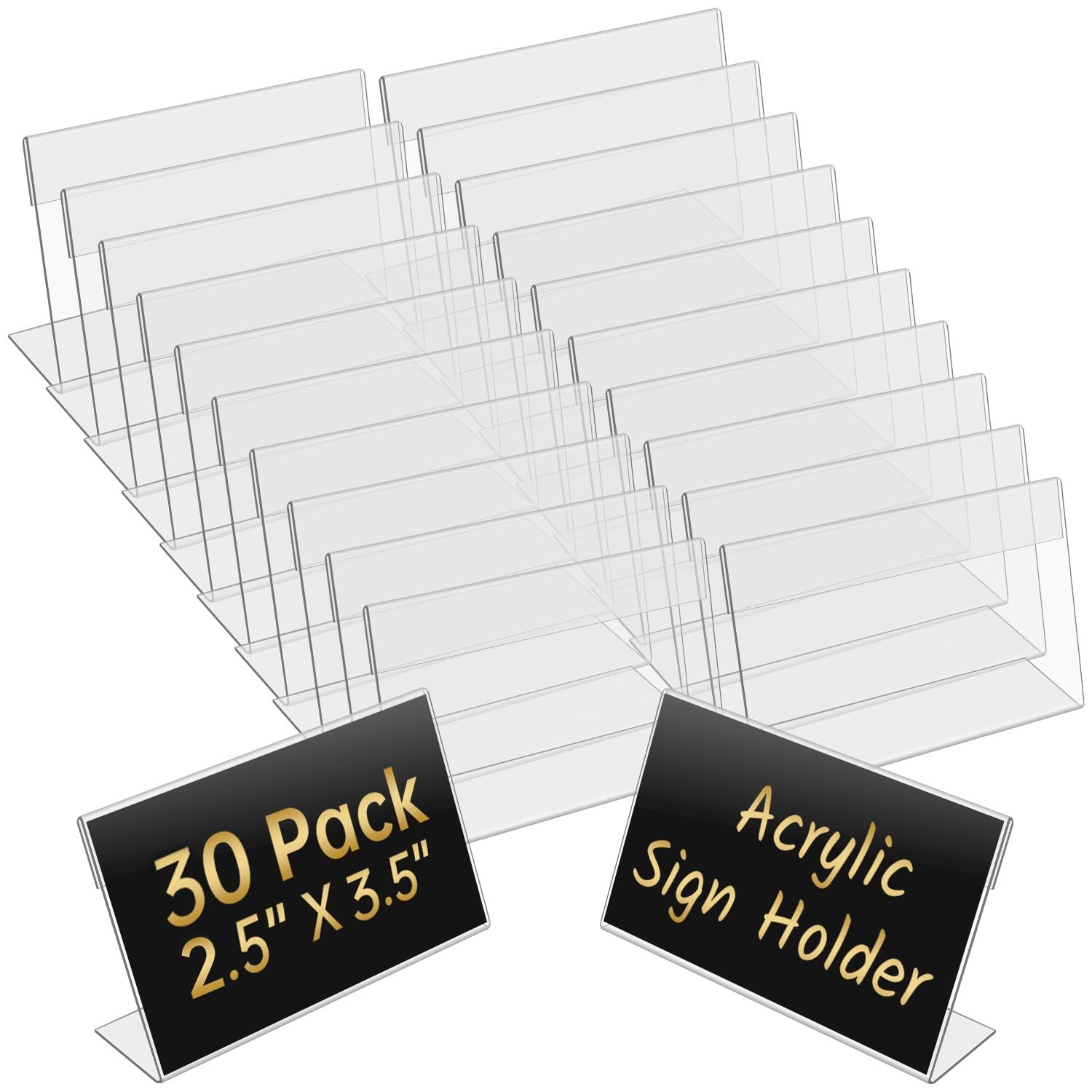 30 Pack Acrylic Photo Frames 2.5x 3.5 Inches Clear Picture Plastic…