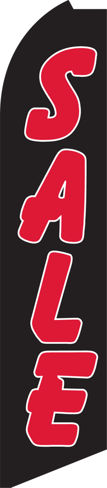 Sale Black/Red Swooper Flag Feather Super Bow Banner