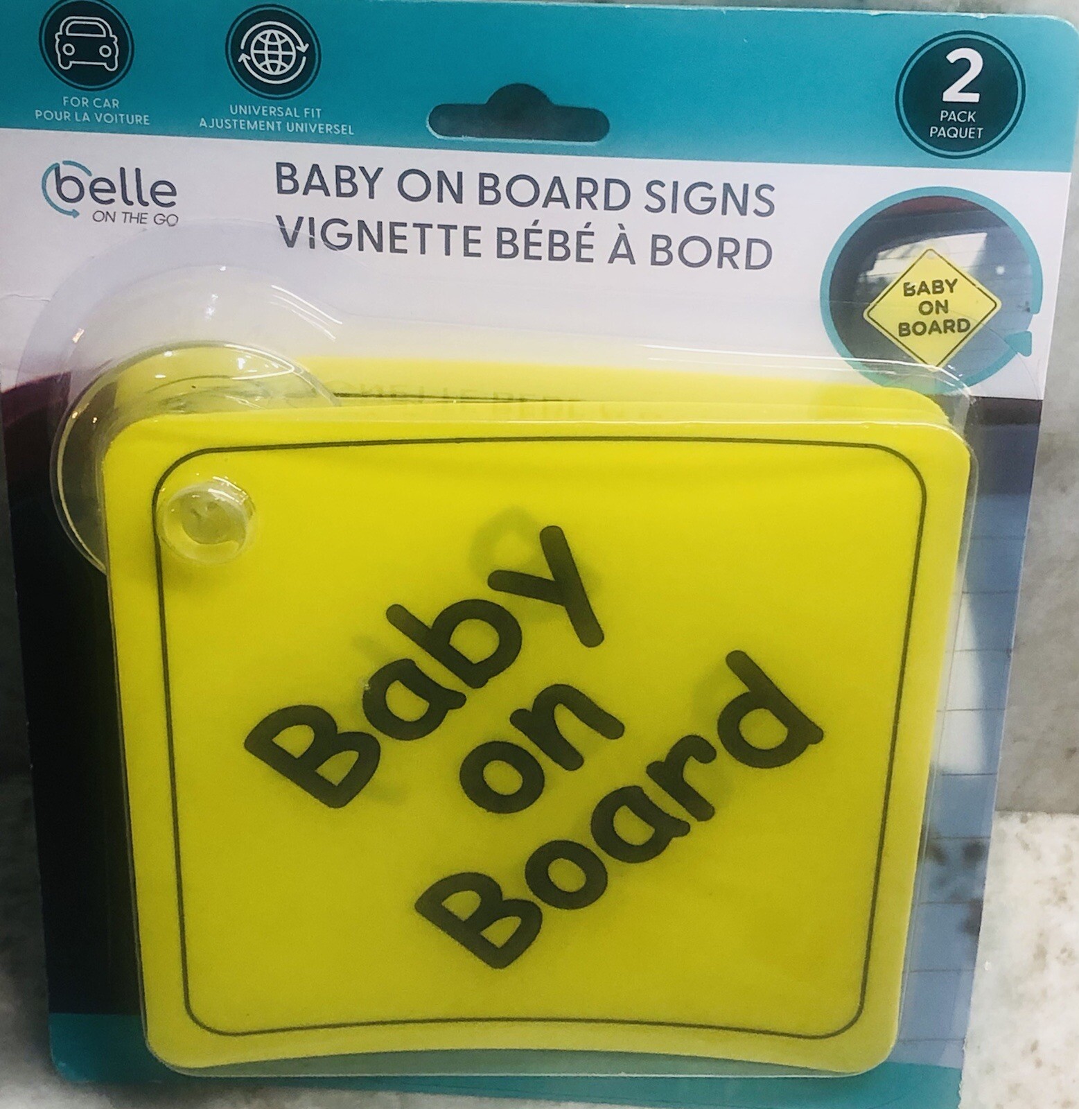 ShipN24Hours. New-Baby on Board Signs. 2 Pack. For Car. Universal Fit.