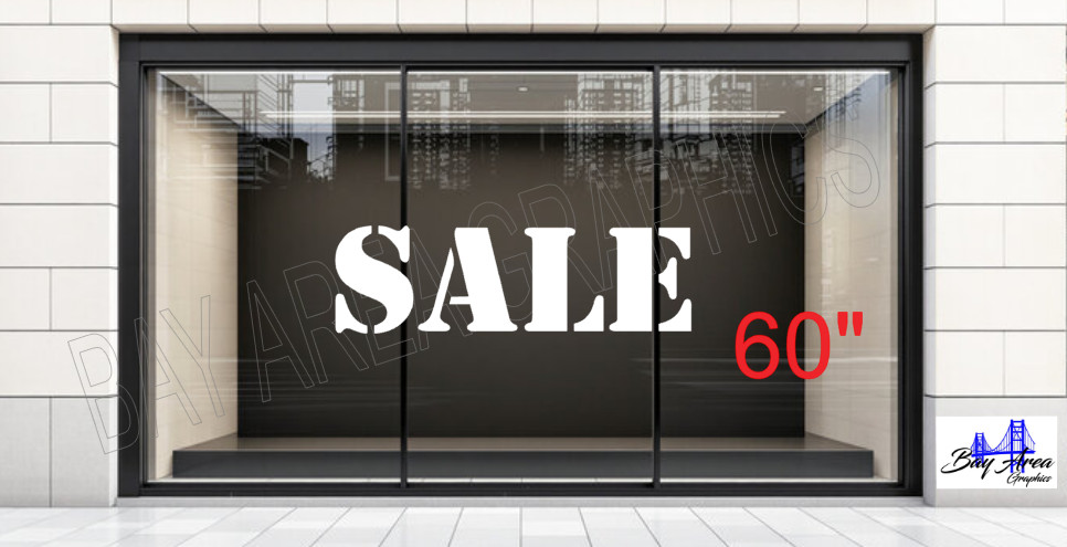STORE SALE SIGN VINYL DECAL WINDOW EXTERIOR WATERPROOF MADE WITH ORACAL 651