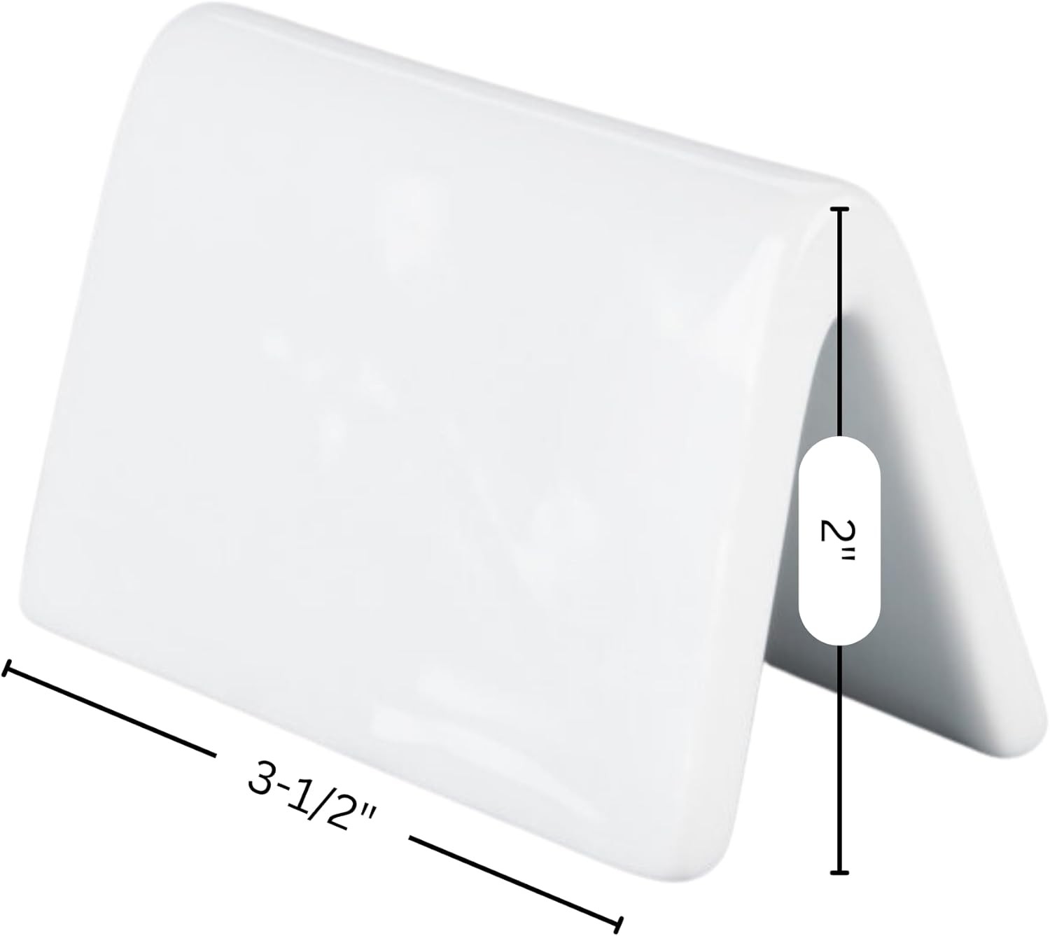 Double Sided Ceramic Dry Erase Table Tent Sign White 3-1/2&Prime;x2&Prime; Reusable Tabletop