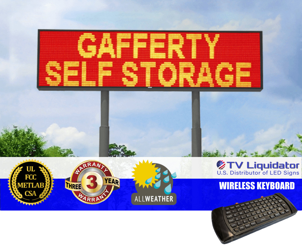 152&Prime; x 36&Prime; Outdoor Programmable LED Signs ~ UL, MET, CSA, FCC – TV Liquidator