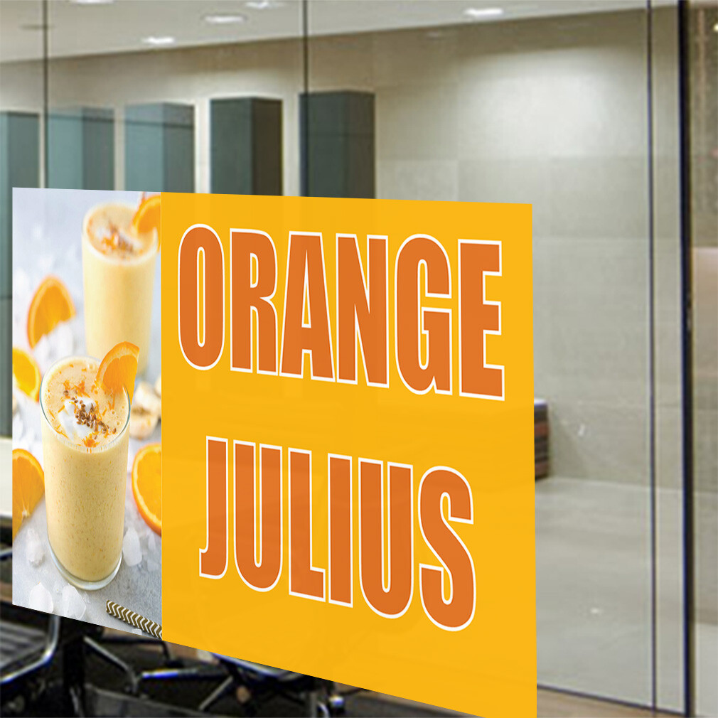 Decal Stickers Oranges Julius Outdoor Advertising Printing Store Sign Label