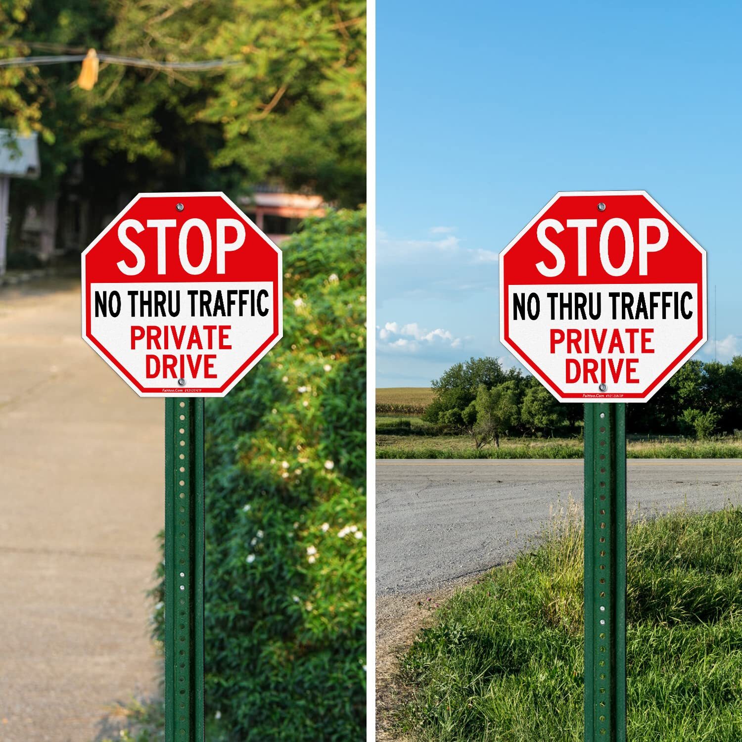 Private Drive Sign – 12×12 Inch Reflective Aluminum Sign Weather/Fade Resista…