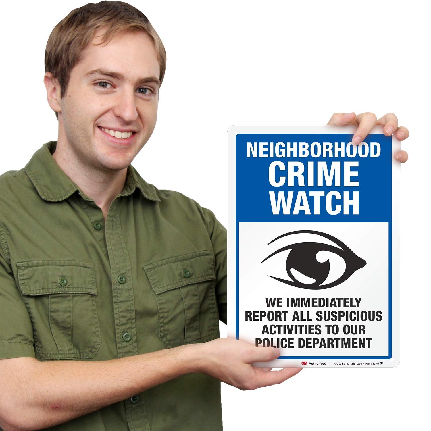 14 x 10 inch “Neighborhood Crime Watch – We Report All Suspicious Activities …