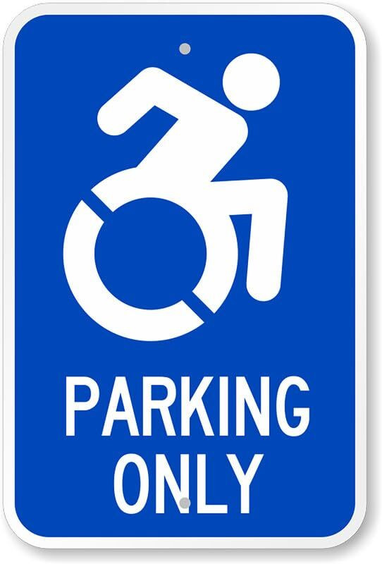 ADA Parking Sign Aluminum Weatherproof 8×12 Inch ADA Approved Metal