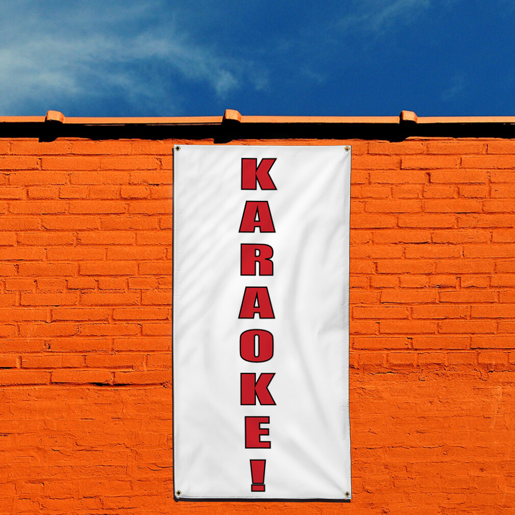 Vertical Vinyl Banner Multiple Sizes Karaoke Promotion Business Business Outdoor