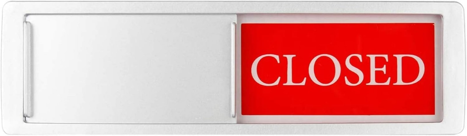 Eye-Catching Sliding Acrylic Sign for Business Doors: 2×7 Inches, Magnetic Mount
