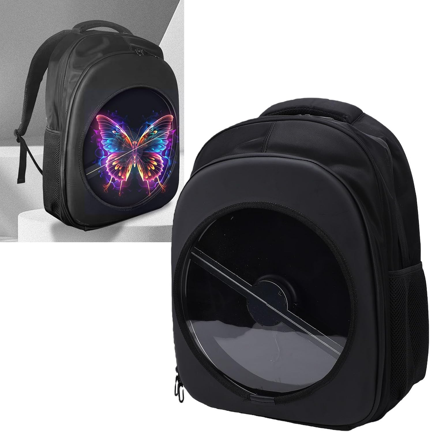 3D Hologram Fan LED Backpack, 1080 X 448 Holographic Projector Advertising Bag w