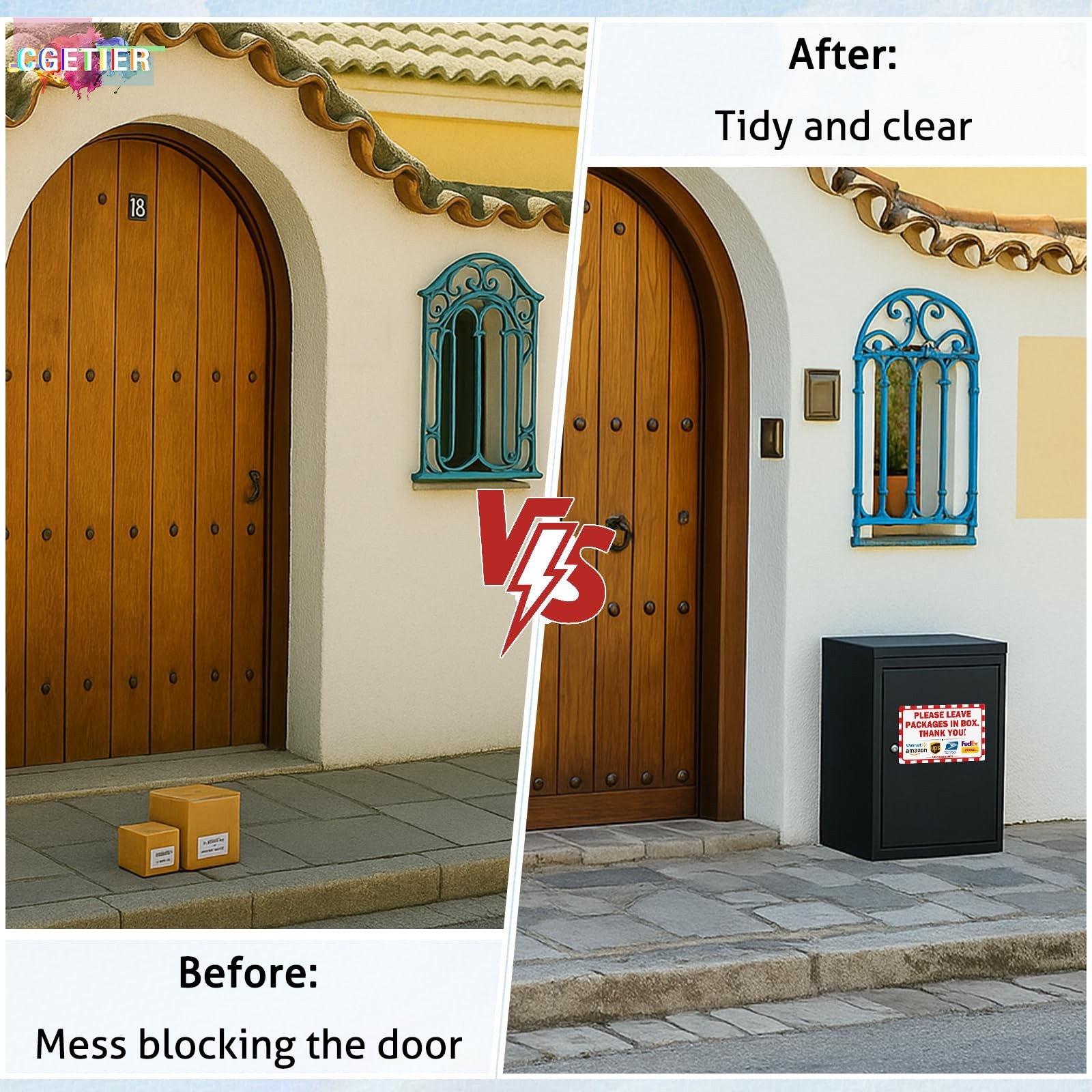 8×12&Prime; « Please Leave Packages in Box » Package Delivery Sign for Outside