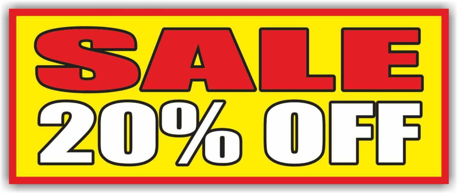 SALE 20% OFF Advertising Banner Vinyl Sign clearance holiday discount deal event