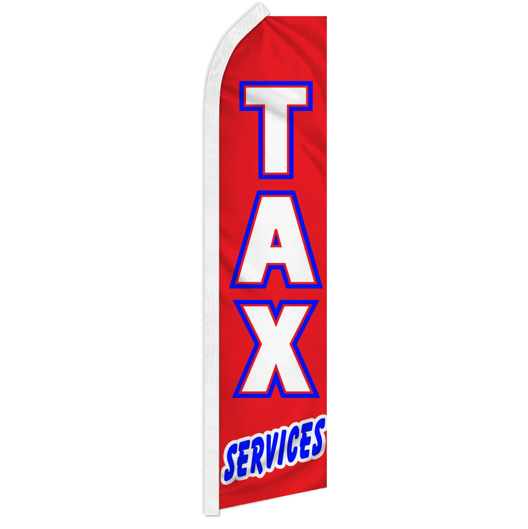 Tax Services Advertising Swooper Feather Flutter Flag Taxes