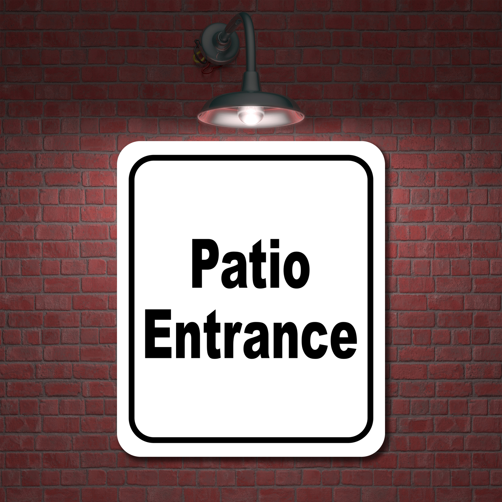 Patio entrance classic Aluminum Composite Sign