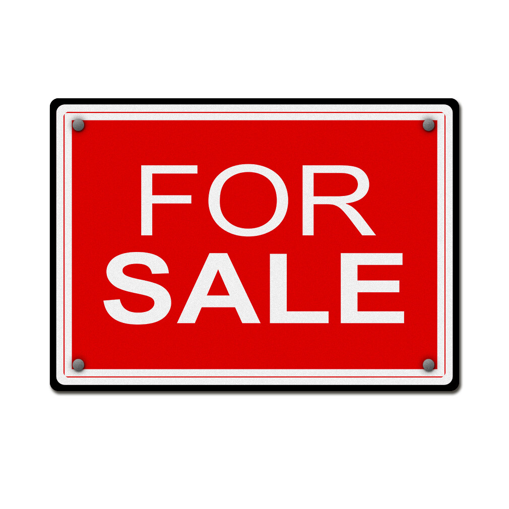 Horizontal Metal Sign 24×18 for Sale White on Red Facility Property