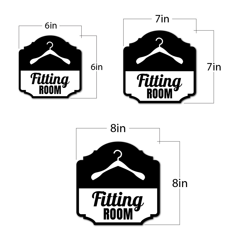 Heritage Plus Fitting Room Wall or Door Sign | Retail Store Signage
