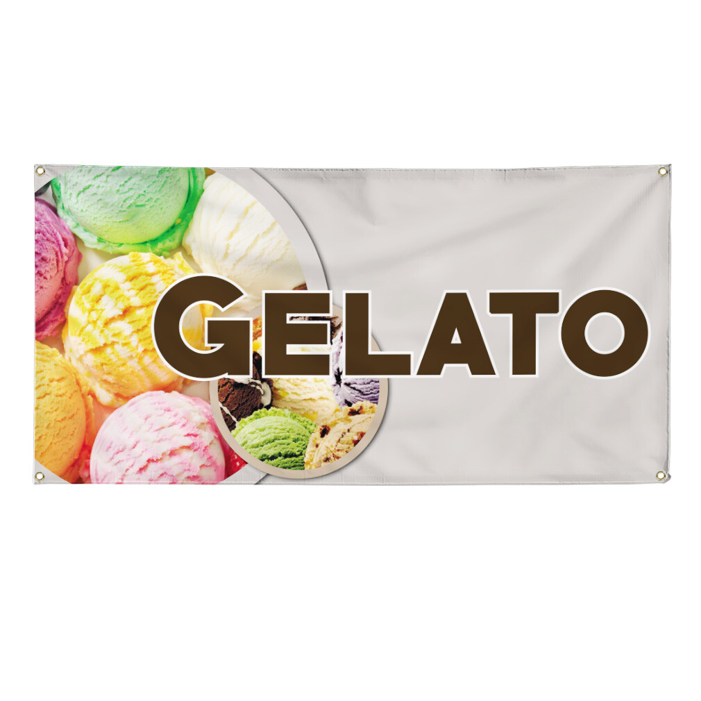 Vinyl Banner Multiple Sizes Gelato Outdoor Advertising Printing A Outdoor