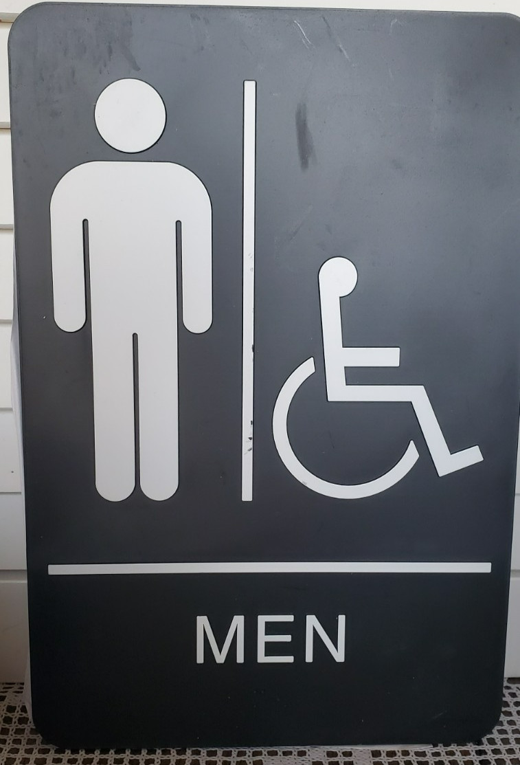 ​New 6×9 ADA Restroom Sign Choice of Men Women Accessible With Braille Public
