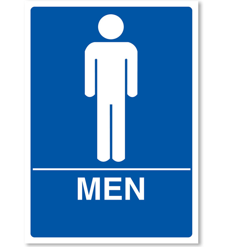 ADA Compliant Signs – Men Restroom Sign 7&Prime; X 10&Prime;