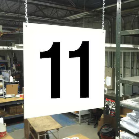 Stranco Hps-Fs1212-11 Hanging Aisle Sign, 12 In Height, 12 In Width, Pvc Board