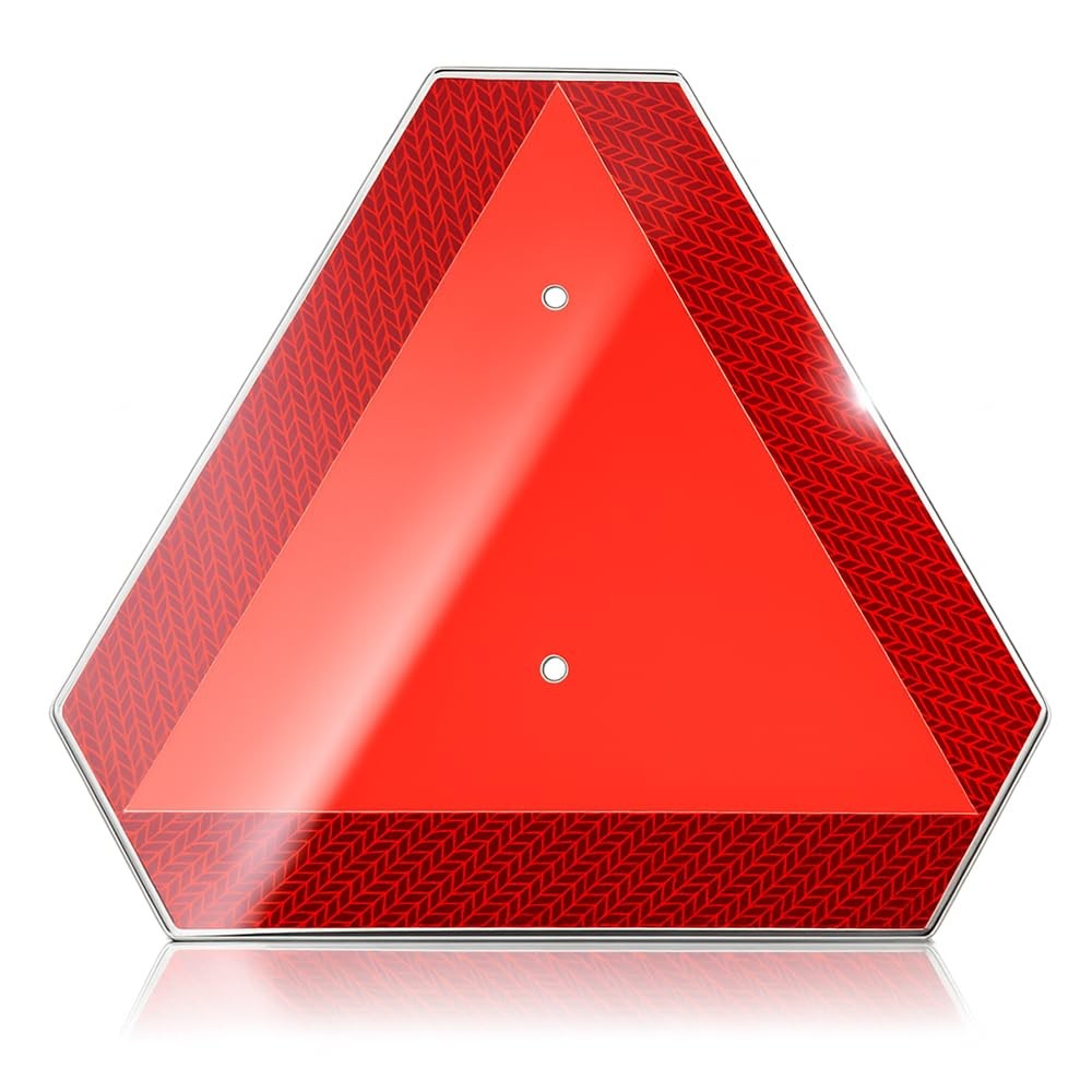 Slow Moving Vehicle Safety Sign,Slow Moving Vehicle Triangle Sign,Aluminum 14…