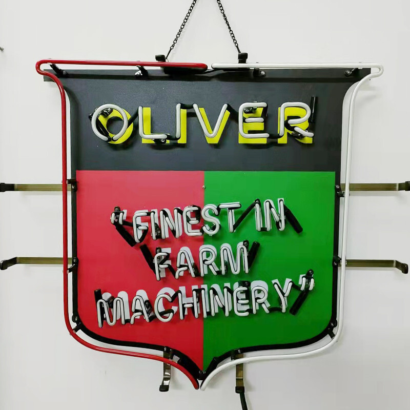 US STOCK Oliver Finest in Farm Machinery Neon Sign With HD Vivid Printing 24×20