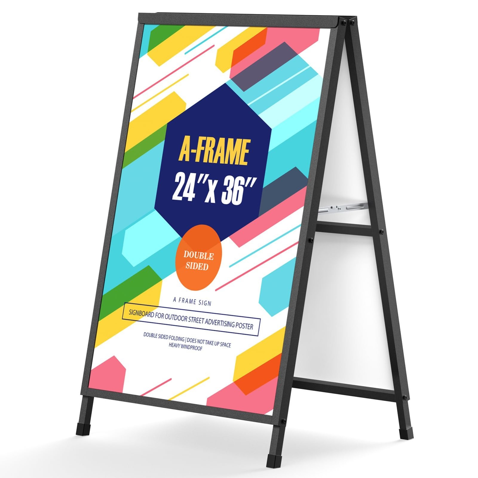 Heavy Duty 24×36 Inch A-Frame Sign Holder, Double-Sided Outdoor Sandwich Board