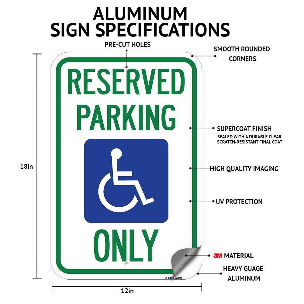Buyer Parking Only Heavy Gauge Aluminum Parking Sign Rust Proof