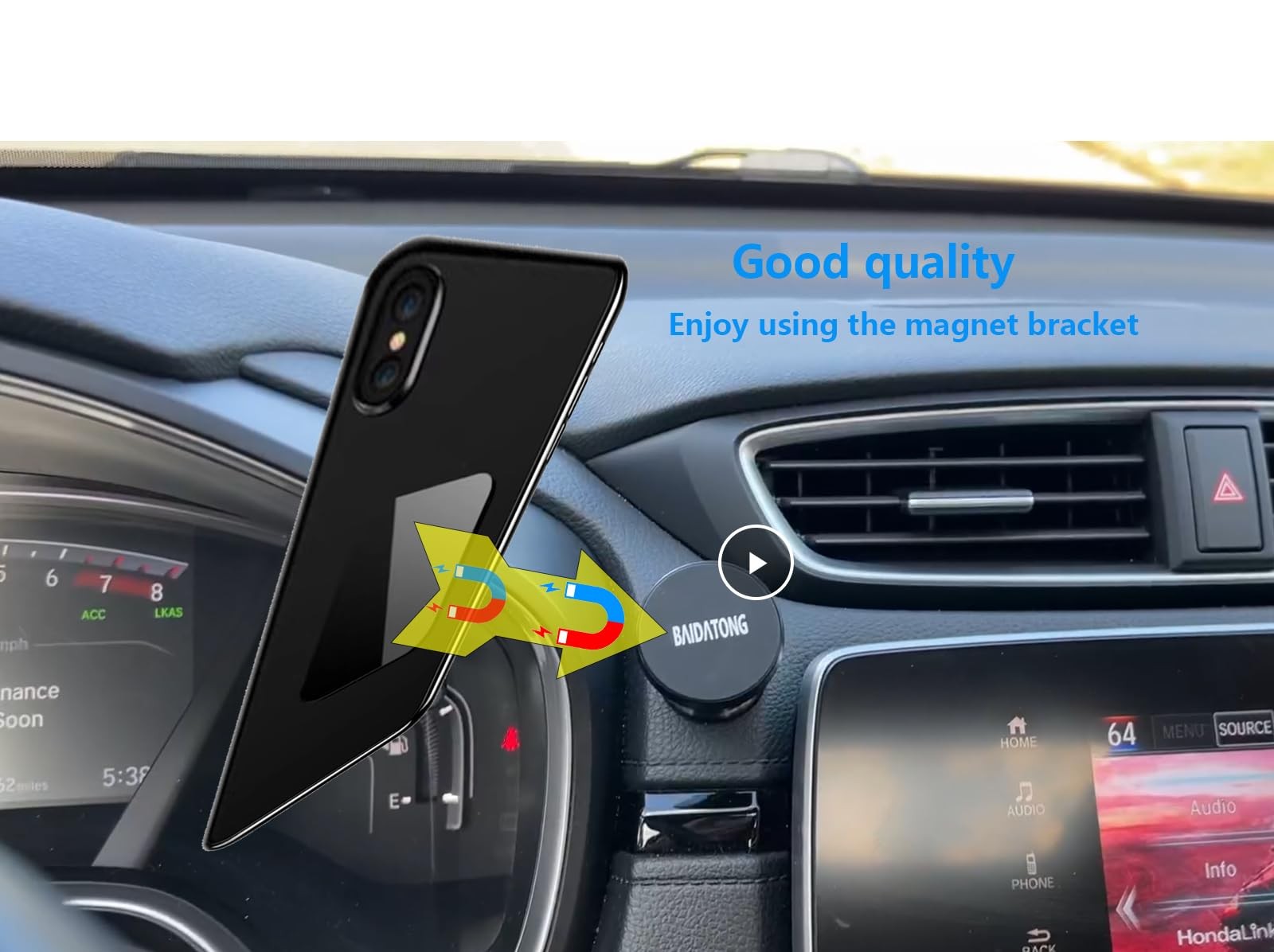 Phone Magnet Plate Mount Metal Plate for Magnetic Car Mount 4 Pack (Attention…