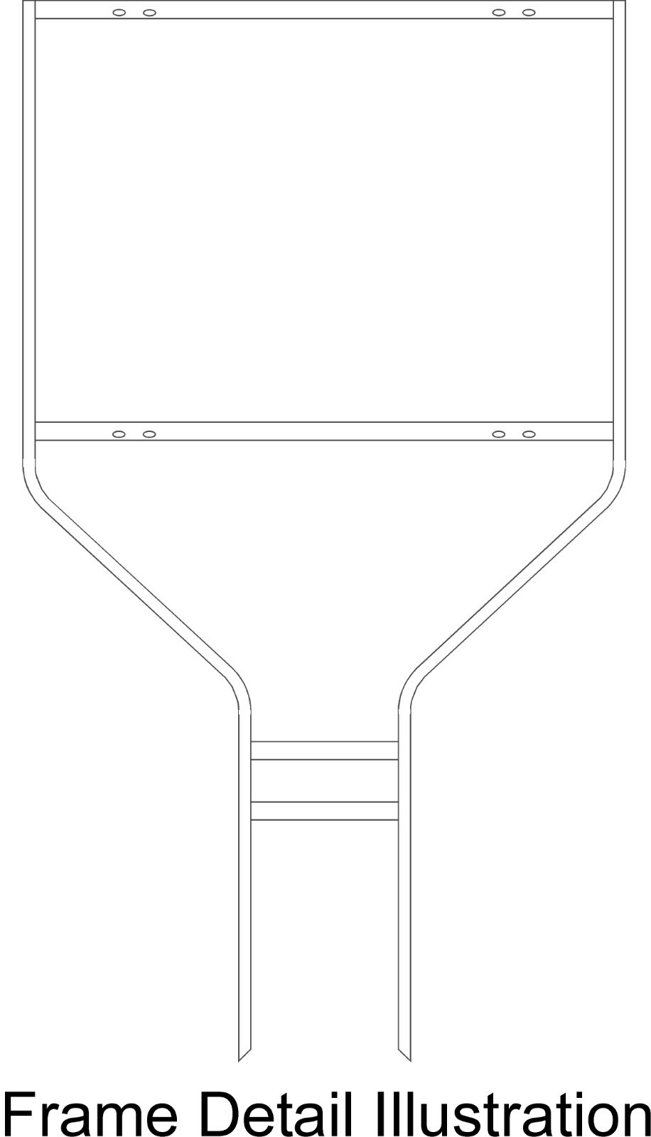 Real Estate Yard Sign Metal Round Rod Frame, 18 x 24, Black (Pack of 1)