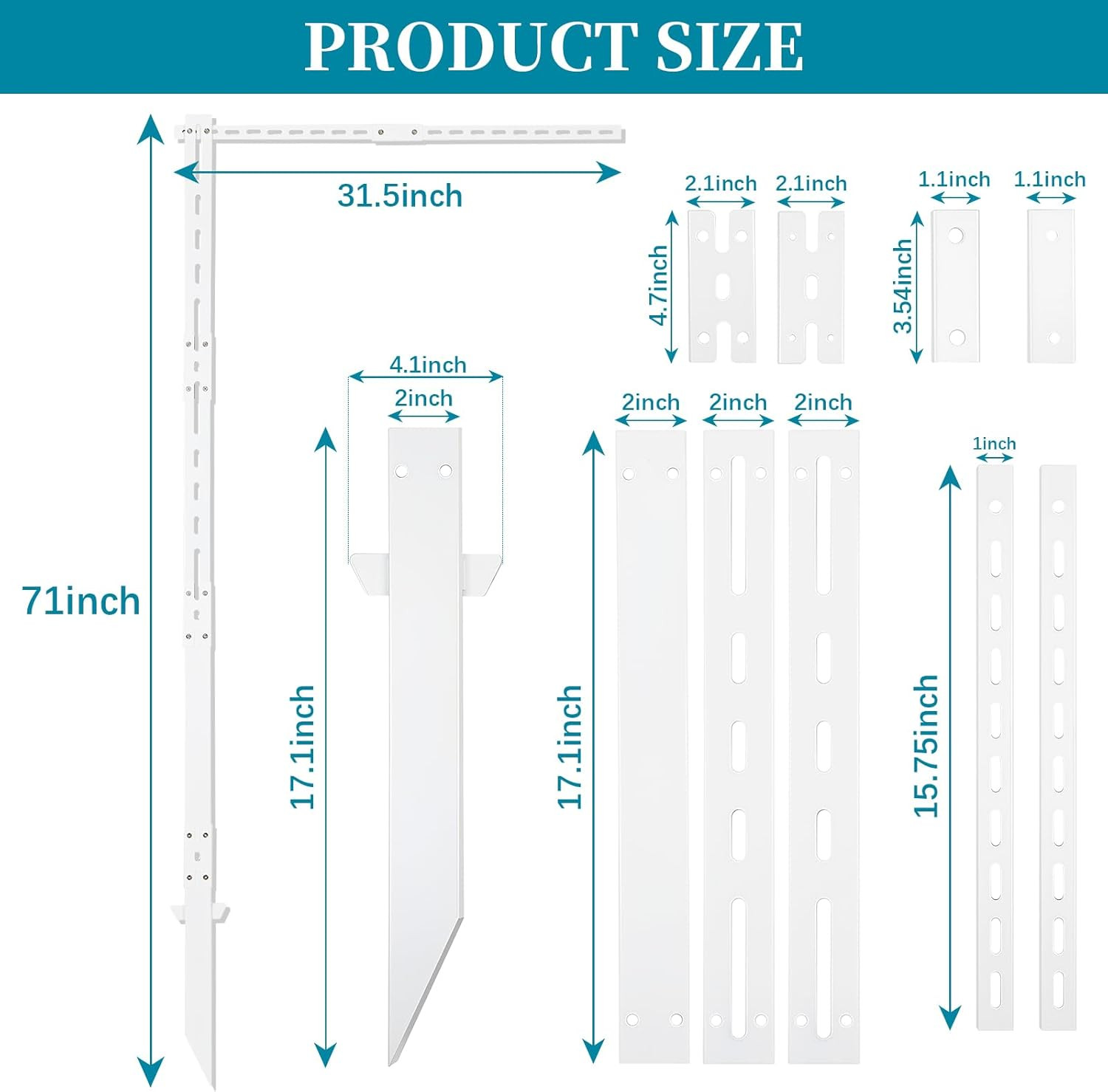 Heavy Duty 6 Ft Metal Real Estate Sign Post with Rust-Proof Coating