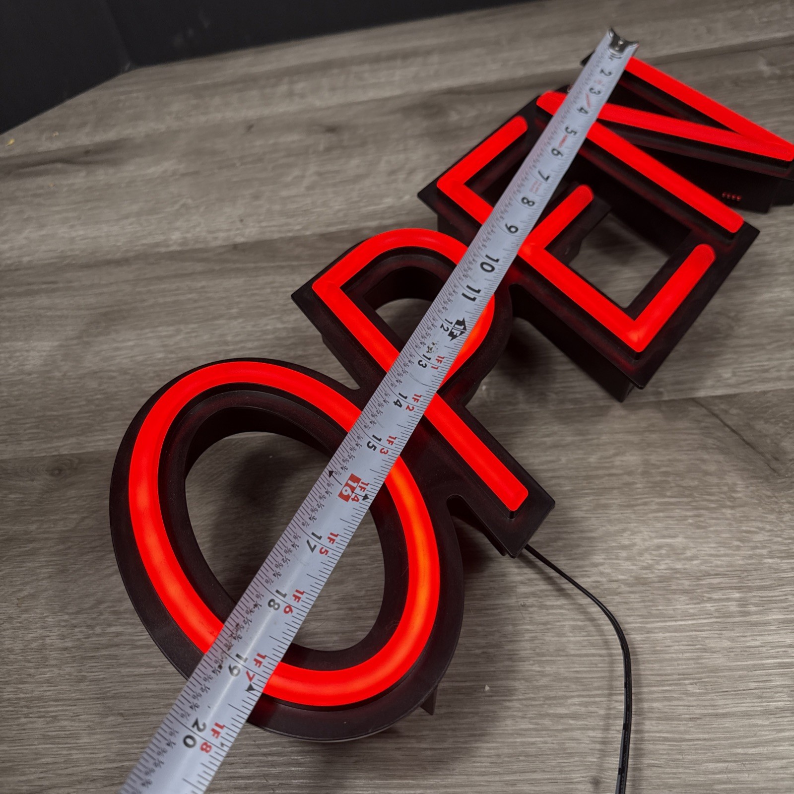 Led Bright Red Hanging Open Sign Great For Bars, Restaurants, Garage 7 X 18”