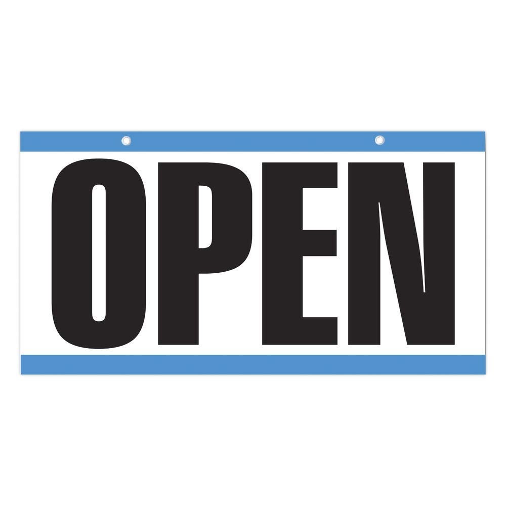 Double Sided Closed/Open Clock Sign with Movable Clock Hands for Hotel Store